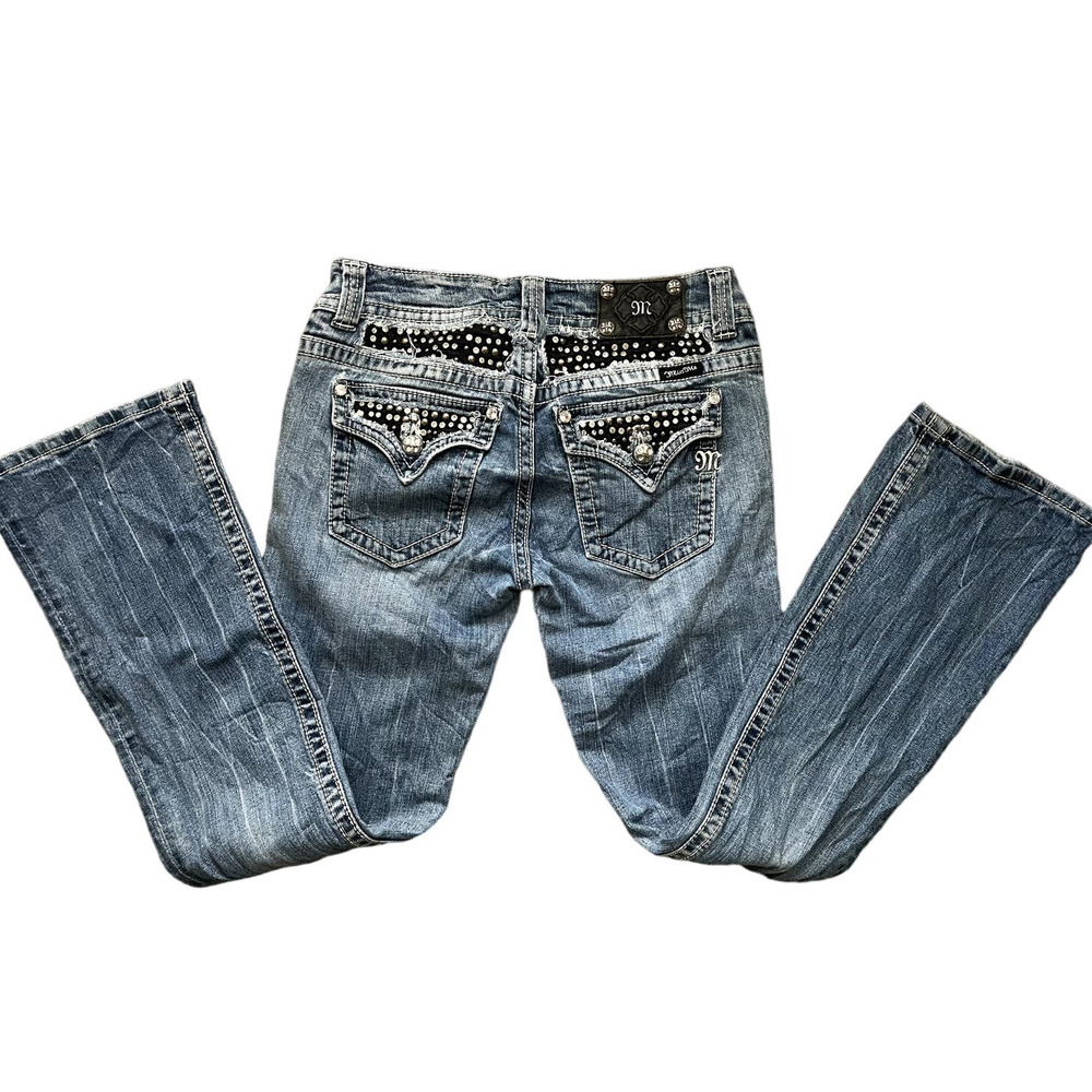 Miss Me Jeweled Studded Bootcut Jean 30